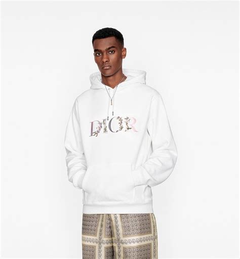 oversized dior flowers sweatshirt|Dior Oversized Flowers Hooded Sweatshirt In White .